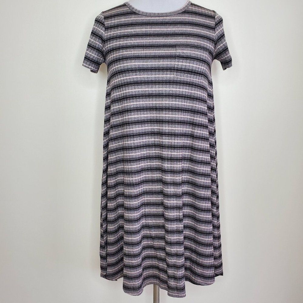 Lularoe Carley Pink, Black, Gray | XXS